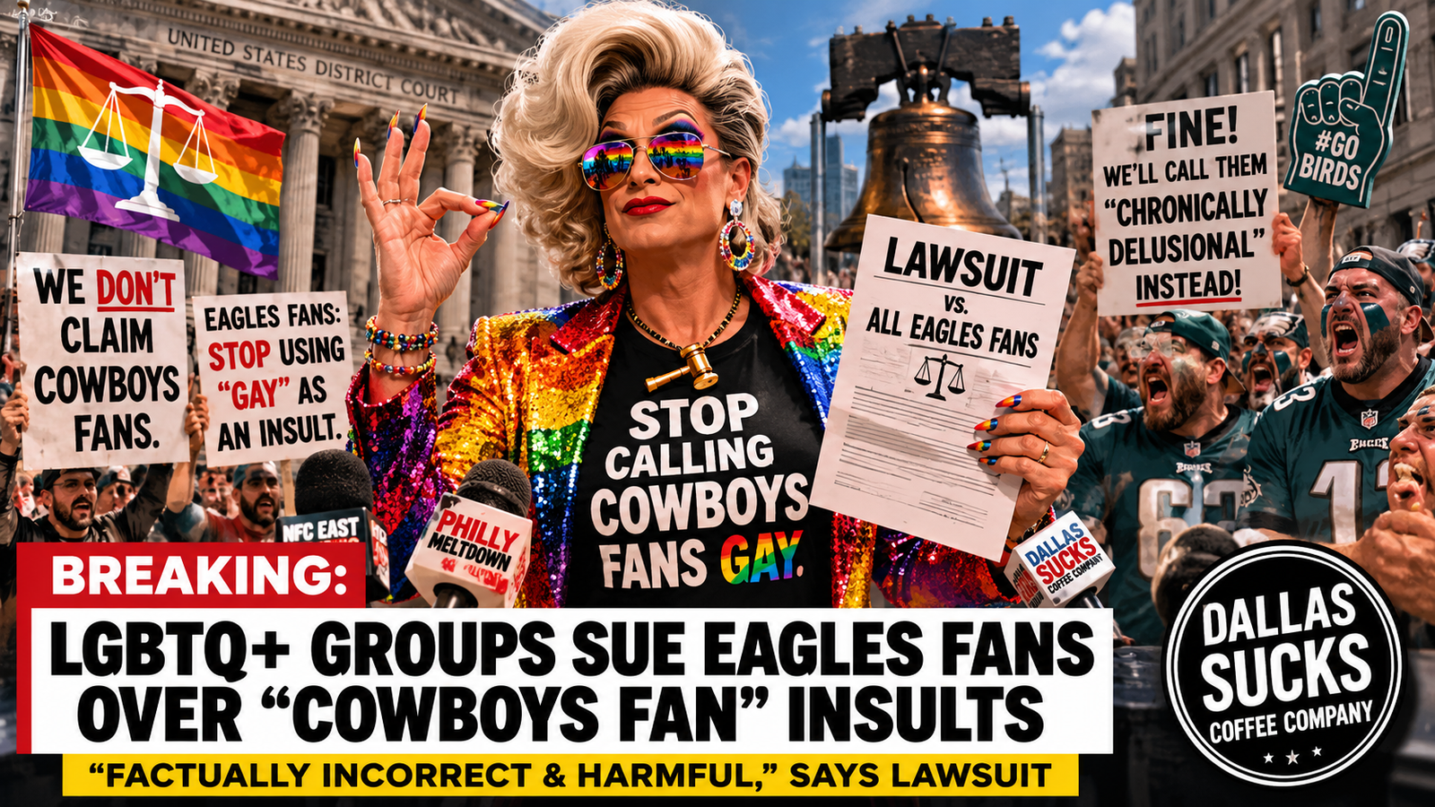 BREAKING: LGBTQ+ Groups File Lawsuit Against Eagles Fans Over “Cowboys Fan” Usage