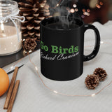 Go Birds Black Mug — "Go Birds, Richard Cranium" Script Coffee Cup for Eagles Fans