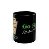Go Birds Black Mug — "Go Birds, Richard Cranium" Script Coffee Cup for Eagles Fans