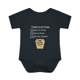 Infant Bodysuit with Funny 'Things to do Today' Checklist – Novelty Baby Shower Gift