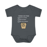 Infant Bodysuit with Funny 'Things to do Today' Checklist – Novelty Baby Shower Gift